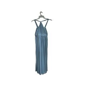 Birdy Grey Kiko halter Formal fairy bridesmaid dress Mesh dusty blue size medium